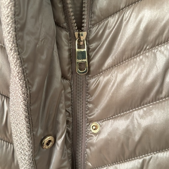 NWOT Calvin Klein Women’s Shimmery Cream Jacket - Picture 5 of 7